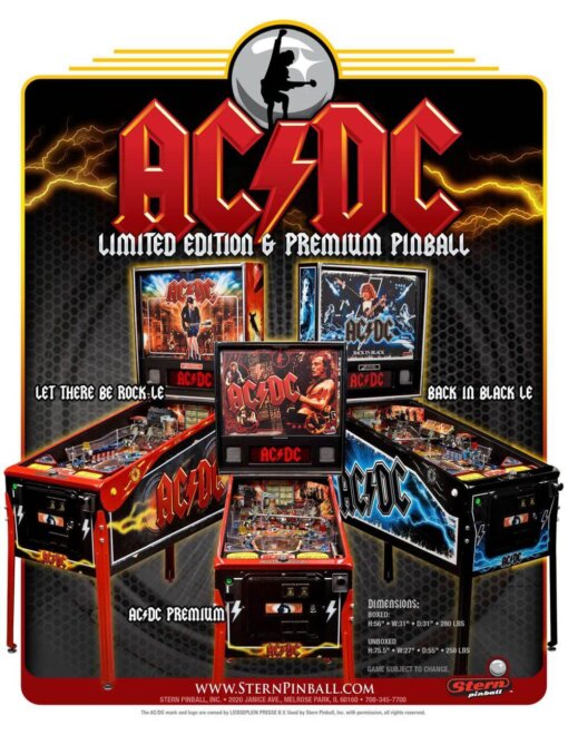 AC/DC Premium Pinball Machine by Stern