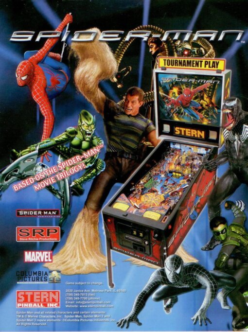 Spider-man Pinball Machine by Stern