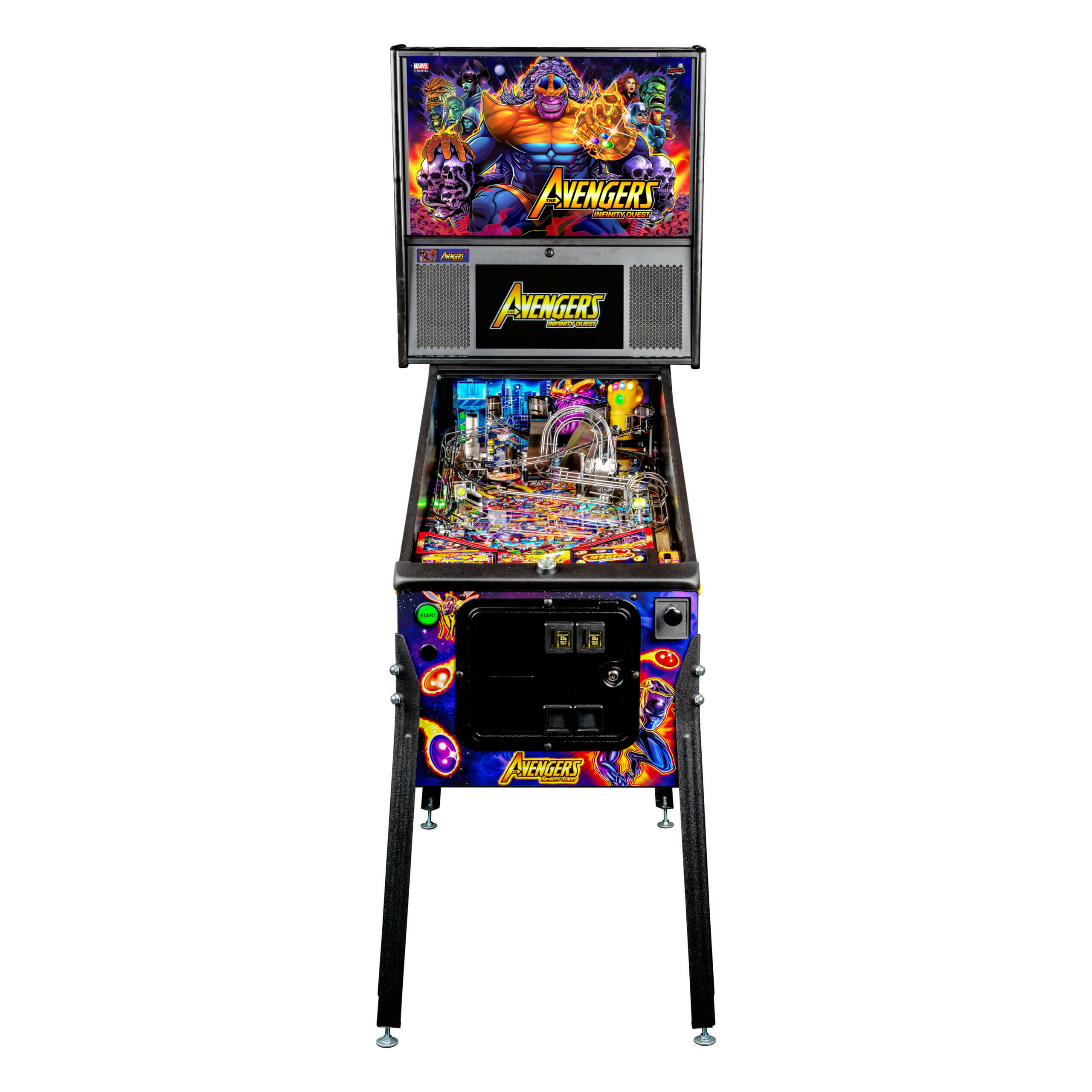 Avengers: Infinity Quest Premium Pinball Machine by Stern Avengers: Infinity Quest Premium Pinball Machine by Stern