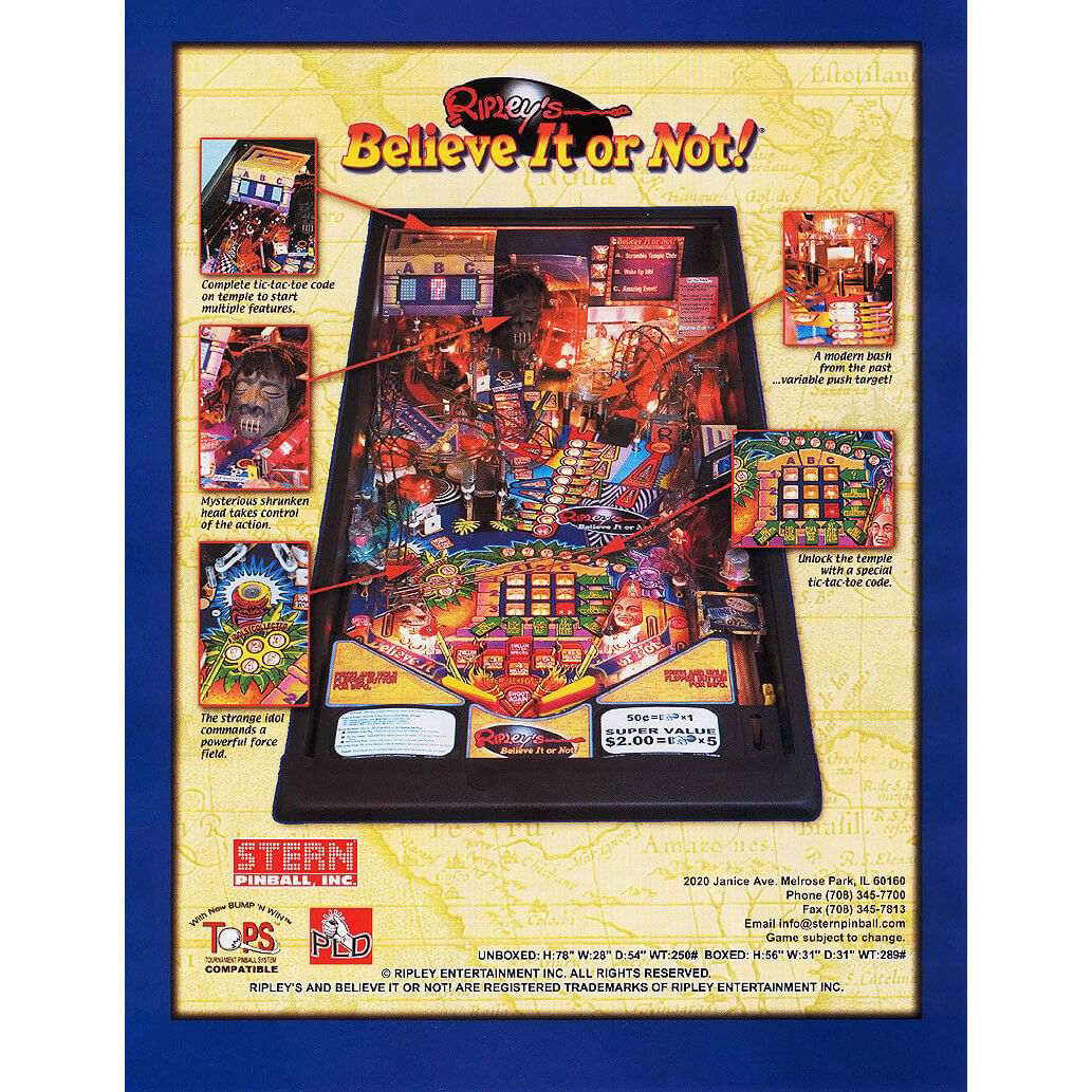 Ripley's Believe It or Not! Pinball Machine by Stern Ripley's Believe It or Not! Pinball Machine by Stern