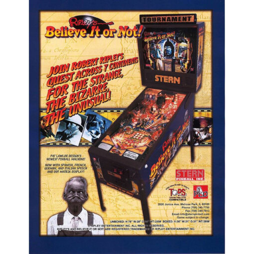 Ripley's Believe It or Not! Pinball Machine by Stern