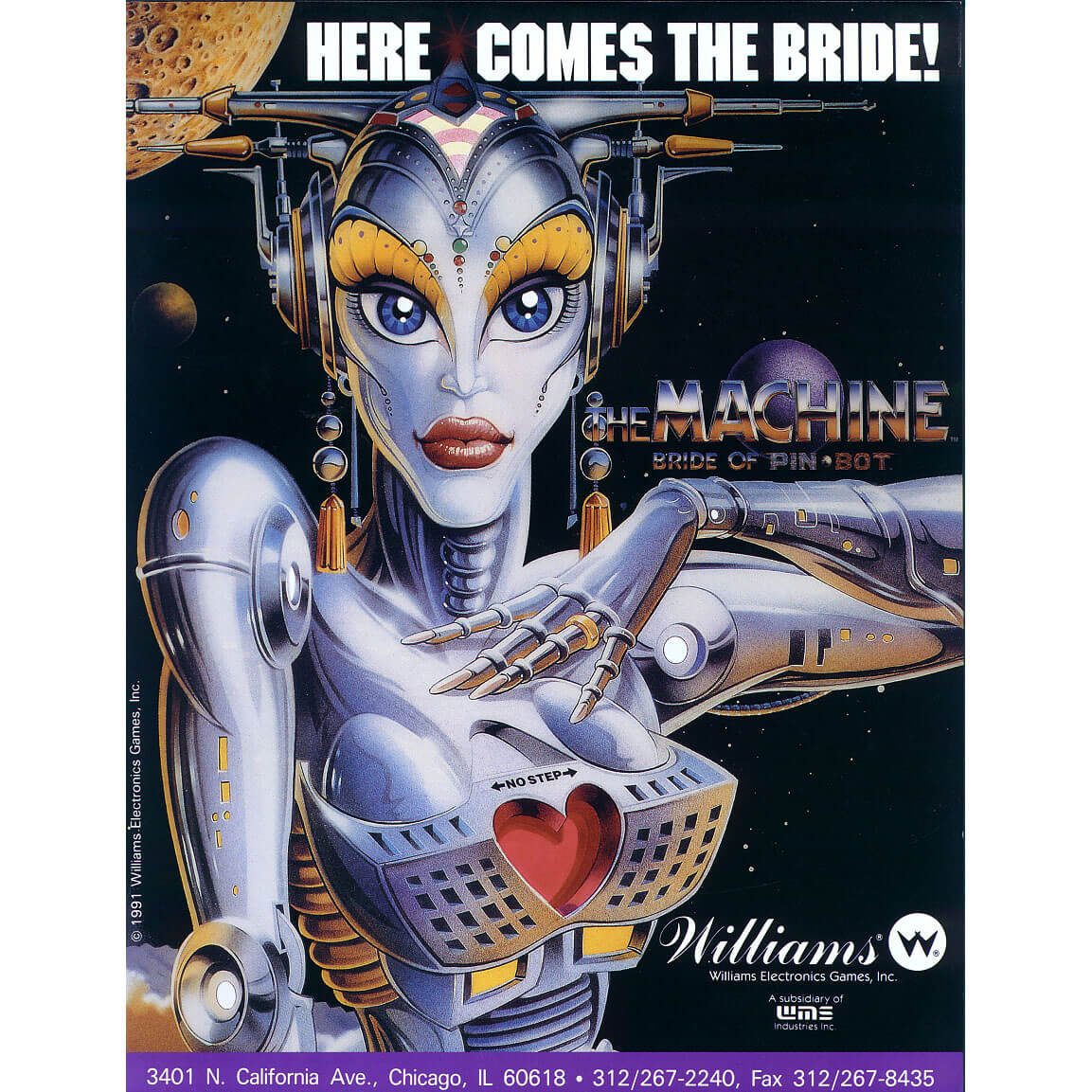 1991 Williams The Machine Includes Ring Kit Bride of Pin-Bot Tune-up Kit 