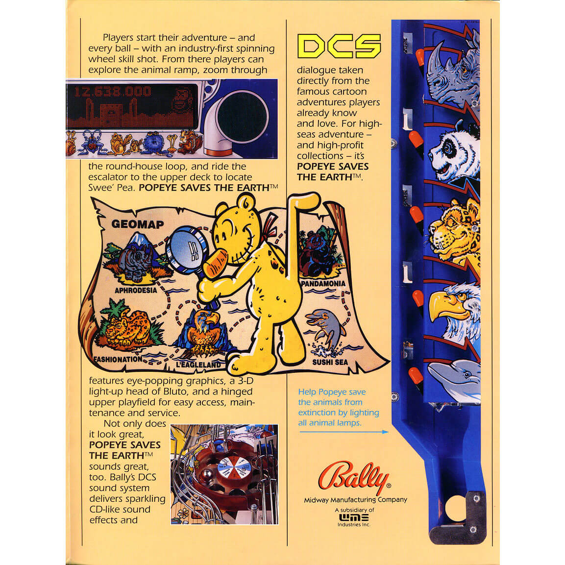 Popeye Pinball Machine by Bally Popeye Pinball Machine by Bally