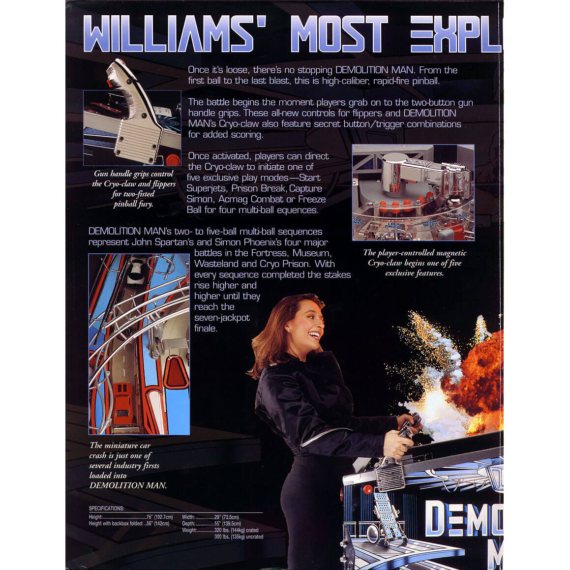 Demolition Man Pinball Machine by Williams Demolition Man Pinball Machine by Williams
