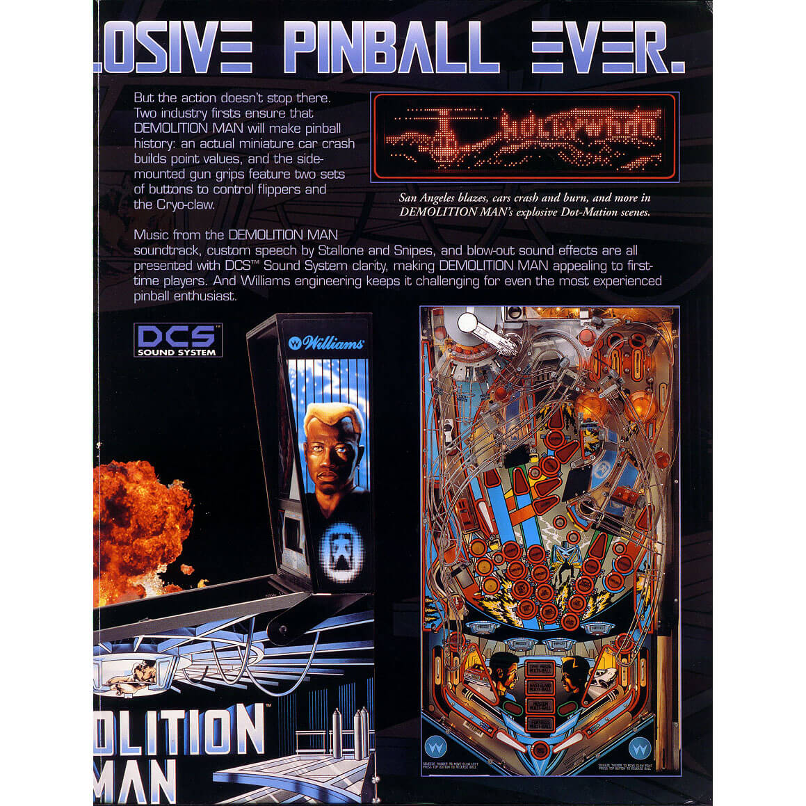 Demolition Man Pinball Machine by Williams Demolition Man Pinball Machine by Williams