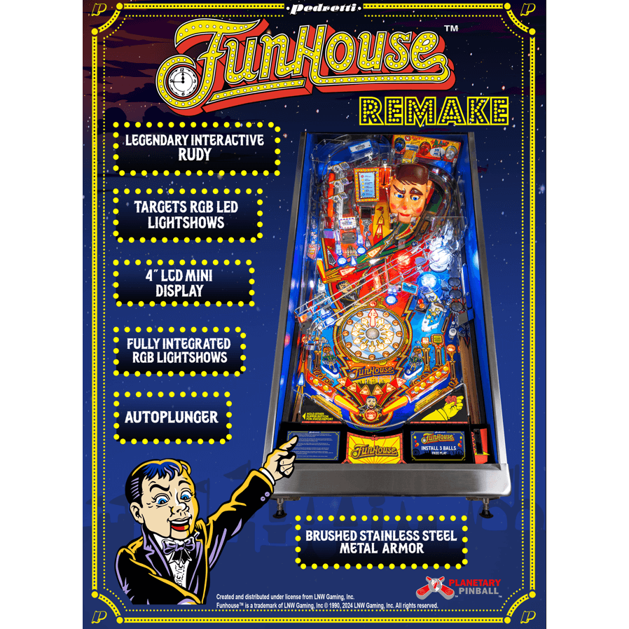Funhouse Remake Pinball Machine - Classic Edition Funhouse Remake Pinball Machine - Classic Edition
