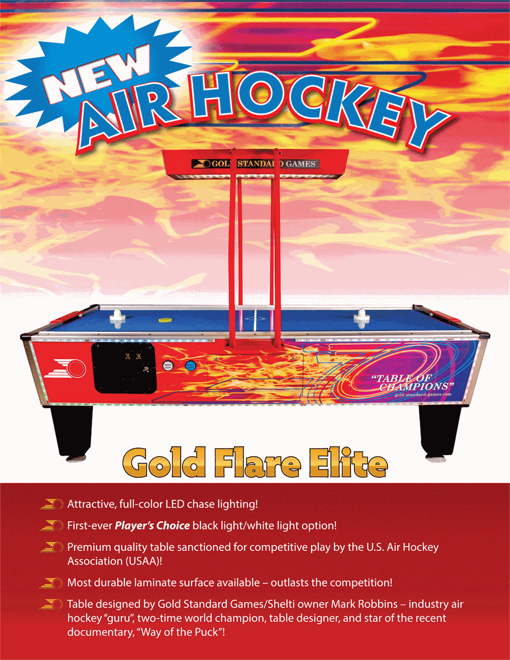 Buy Gold Flare Air Hockey Table Online At 4999