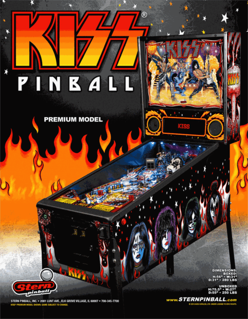 KISS Premium Pinball Machine by Stern