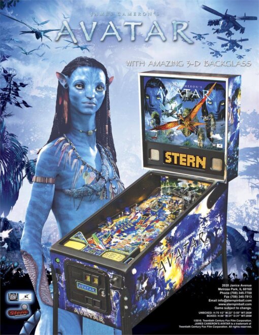 Avatar Limited Edition Pinball Machine by Stern