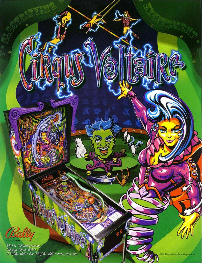 Cirqus Voltaire Pinball Machine by Bally Cirqus Voltaire Pinball Machine by Bally