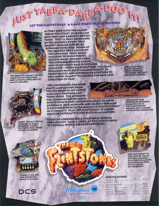 Flintstones Pinball Machine by Williams