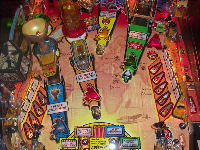Indiana Jones Pinball Machine (2008) by Stern Indiana Jones Pinball Machine (2008) by Stern