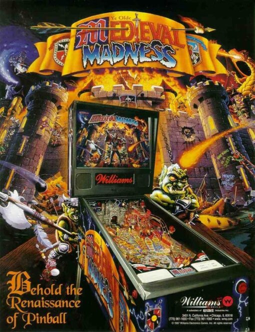 Medieval Madness Pinball Machine by Williams