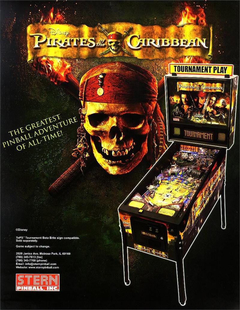 Pirates of the Caribbean Pinball Machine by Stern Pirates of the Caribbean Pinball Machine by Stern