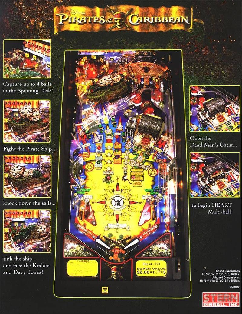 Buy Pirates of the Caribbean Pinball Machine by Stern Online at $9999