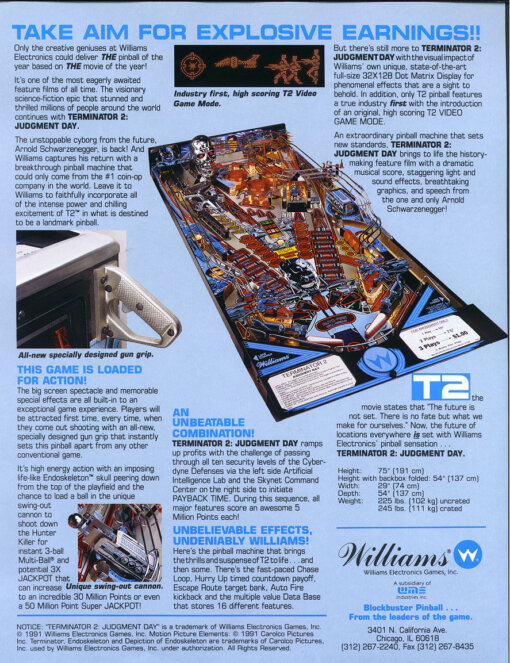 Terminator 2 Pinball Machine by Williams