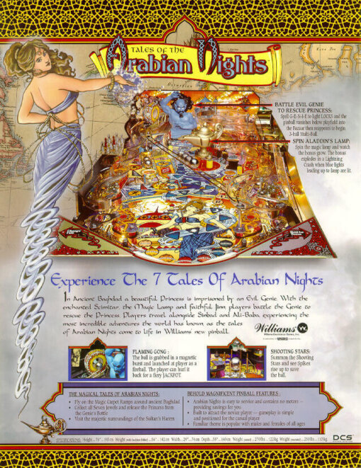 Tales of the Arabian Nights Pinball Machine by Williams