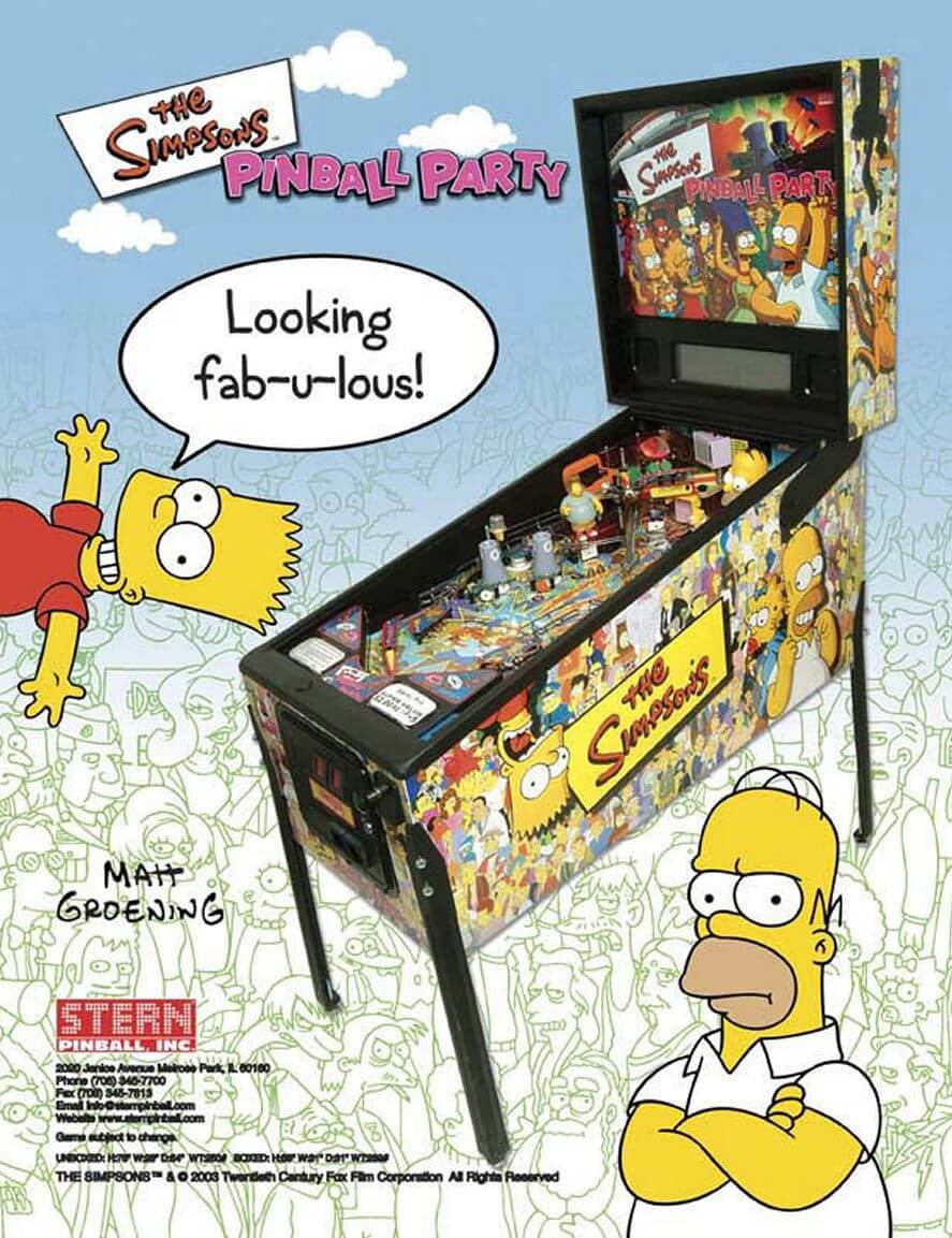 Stern The Simpsons Pinball Party Pinball Machine Couch Plastic 545-6063-00 New!